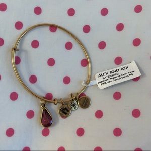 Alex and Ani Garnet and Gold Bracelet